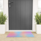 Iridescent Series 01, Pastel Gradient Holograph Energy, Aura Spiritual Vibrant Minimal, Abstract Aesthetic Bohemian Welcome Mat Gallery Image 3