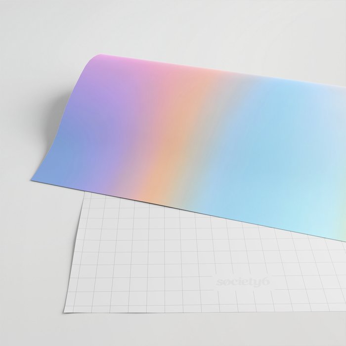 Iridescent Series 01, Pastel Gradient Holograph Energy, Aura Spiritual Vibrant Minimal, Abstract Aesthetic Bohemian Wrapping Paper Gallery Image 2
