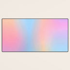 Iridescent Series 01, Pastel Gradient Holograph Energy, Aura Spiritual Vibrant Minimal, Abstract Aesthetic Bohemian Desk Mat Gallery Image 3