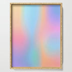 Iridescent Series 01, Pastel Gradient Holograph Energy, Aura Spiritual Vibrant Minimal, Abstract Aesthetic Bohemian Serving Tray Gallery Image 1