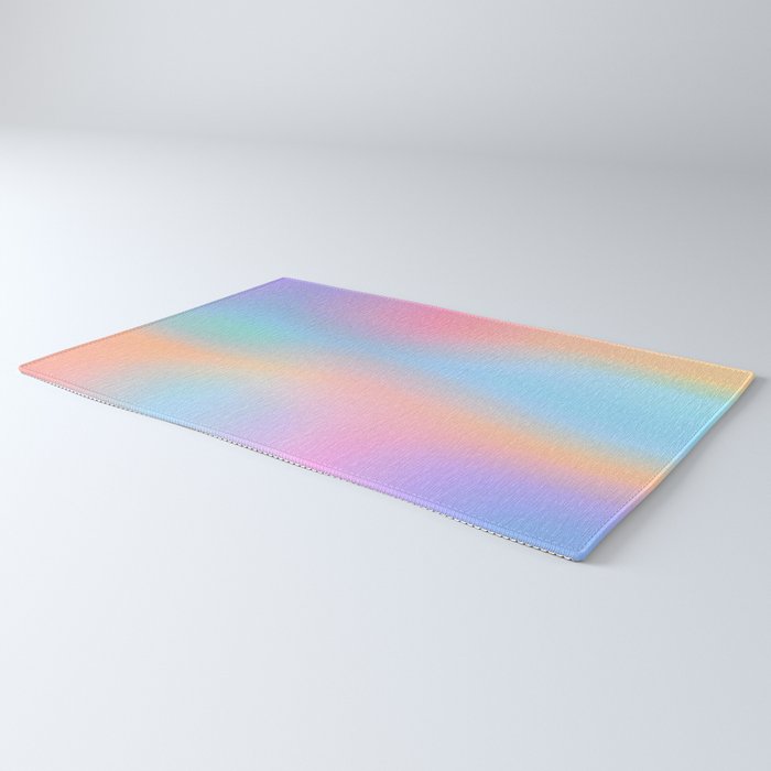 Iridescent Series 01, Pastel Gradient Holograph Energy, Aura Spiritual Vibrant Minimal, Abstract Aesthetic Bohemian Rug Gallery Image 3