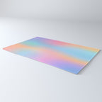 Iridescent Series 01, Pastel Gradient Holograph Energy, Aura Spiritual Vibrant Minimal, Abstract Aesthetic Bohemian Rug Gallery Image 3