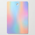 Iridescent Series 01, Pastel Gradient Holograph Energy, Aura Spiritual Vibrant Minimal, Abstract Aesthetic Bohemian Cutting Board Gallery Image 1