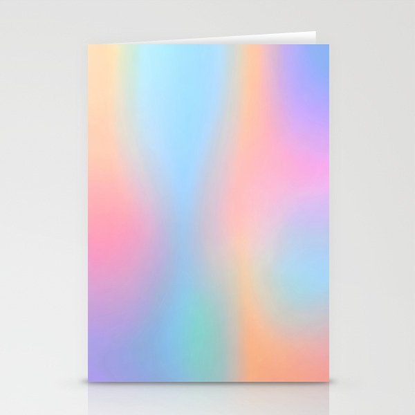 Iridescent Series 01, Pastel Gradient Holograph Energy, Aura Spiritual Vibrant Minimal, Abstract Aesthetic Bohemian Stationery Card Gallery Image 1