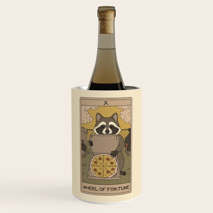 Wheel of Fortune - Raccoons Tarot Wine Chiller Gallery Image 1