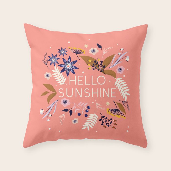 Hello Sunshine Throw Pillow Gallery Image 1
