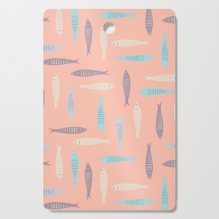 Sardines on Pink Cutting Board Gallery Image 1