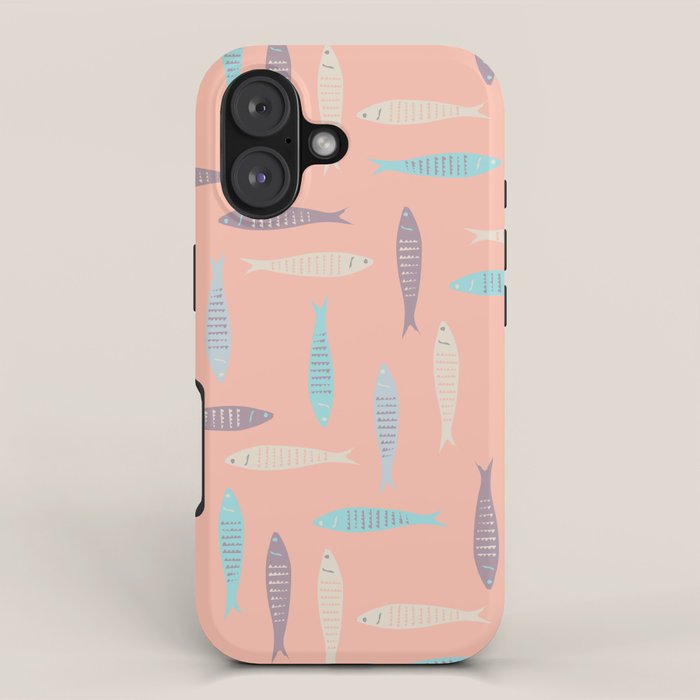 Sardines on Pink iPhone Case Gallery Image 1