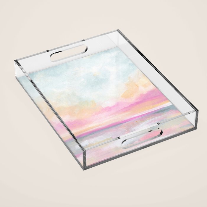 Peace, Love & Joy - Tropical Ocean Seascape Acrylic Tray Gallery Image 1