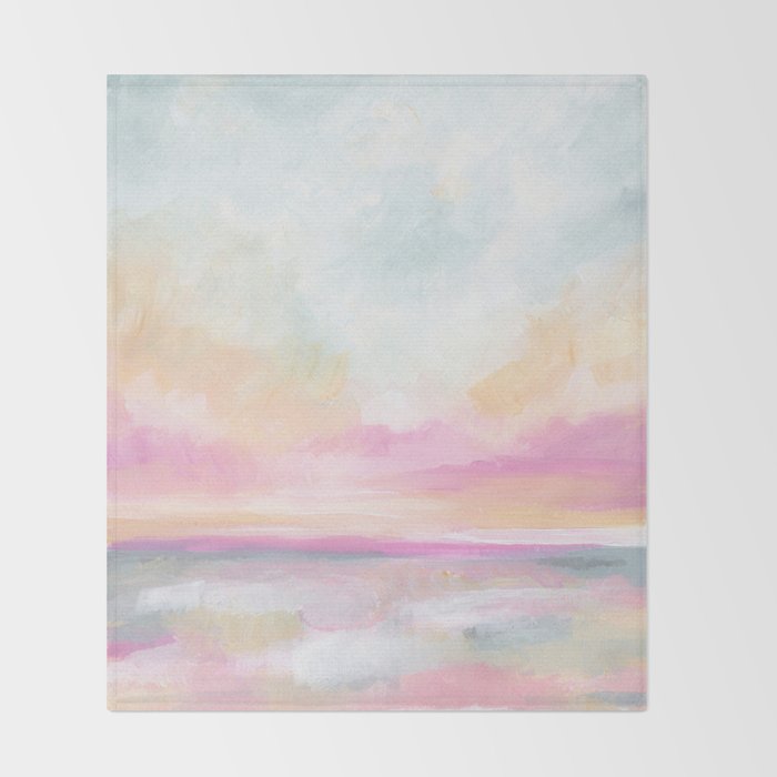 Peace, Love & Joy - Tropical Ocean Seascape Throw Blanket Gallery Image 2
