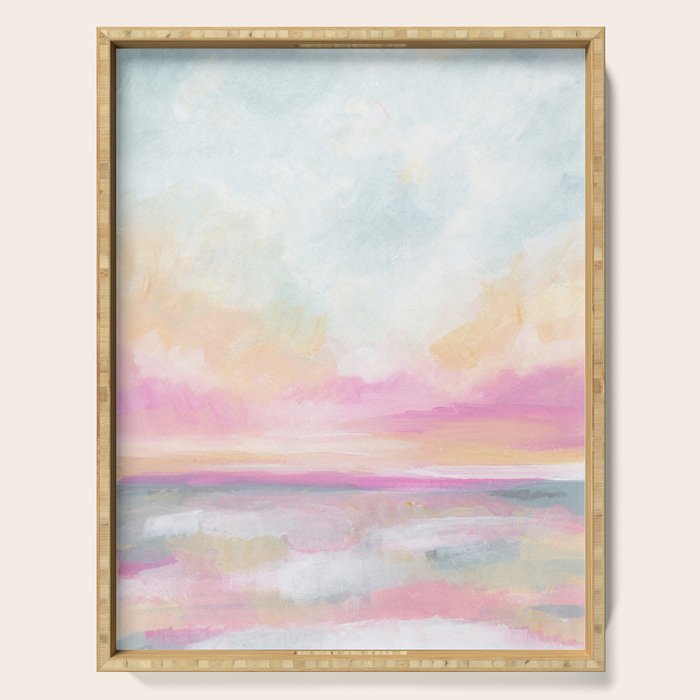 Peace, Love & Joy - Tropical Ocean Seascape Serving Tray Gallery Image 1
