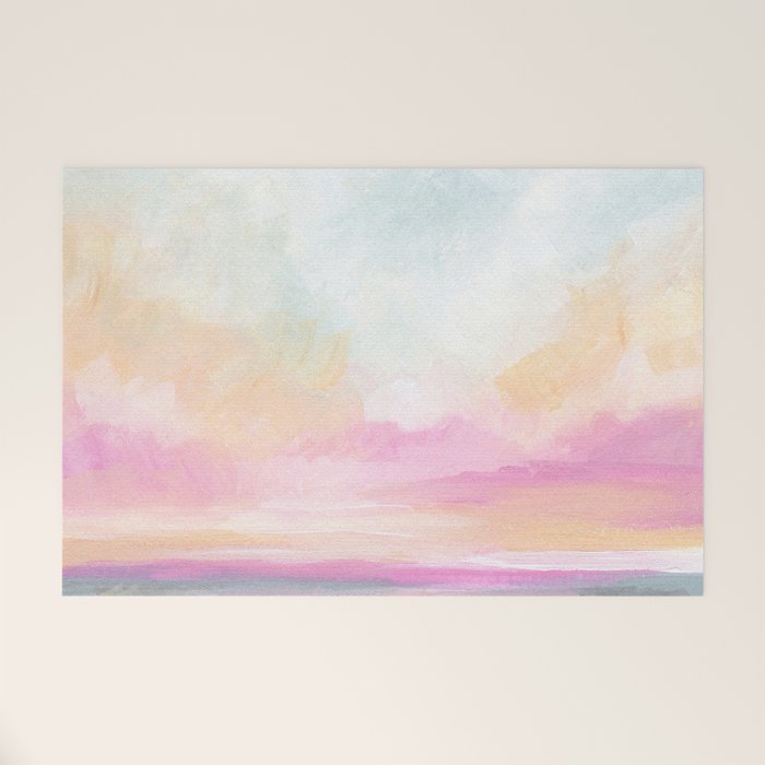 Peace, Love & Joy - Tropical Ocean Seascape Welcome Mat Gallery Image 1