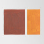 Burnt Sienna Yellow Ochre Rothko Minimalist Mid Century Abstract Color Field Squares Rug Gallery Image 2