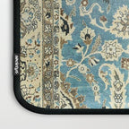 Antique Persian Rug Pastel Blue Cream Laptop Sleeve Gallery Image 3