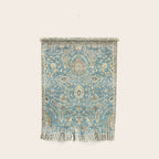 Antique Persian Rug Pastel Blue Cream Wall Hanging Gallery Image 1