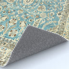 Antique Persian Rug Pastel Blue Cream Rug Gallery Image 4