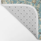 Antique Persian Rug Pastel Blue Cream Bath Mat Gallery Image 2