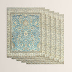 Antique Persian Rug Pastel Blue Cream Wrapping Paper Gallery Image 3