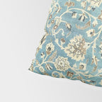 Antique Persian Rug Pastel Blue Cream Pillow Sham Gallery Image 4