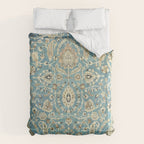 Antique Persian Rug Pastel Blue Cream Duvet Cover Gallery Image 6