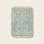 Antique Persian Rug Pastel Blue Cream Bath Mat Gallery Image 1