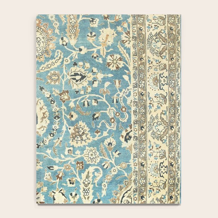 Antique Persian Rug Pastel Blue Cream Notebook Gallery Image 4