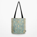 Antique Persian Rug Pastel Blue Cream Tote Bag Gallery Image 2