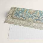 Antique Persian Rug Pastel Blue Cream Wrapping Paper Gallery Image 2