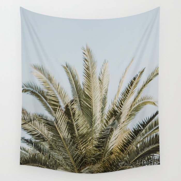 Palm Tree Leafs Photography Wall Tapestry Gallery Image 4
