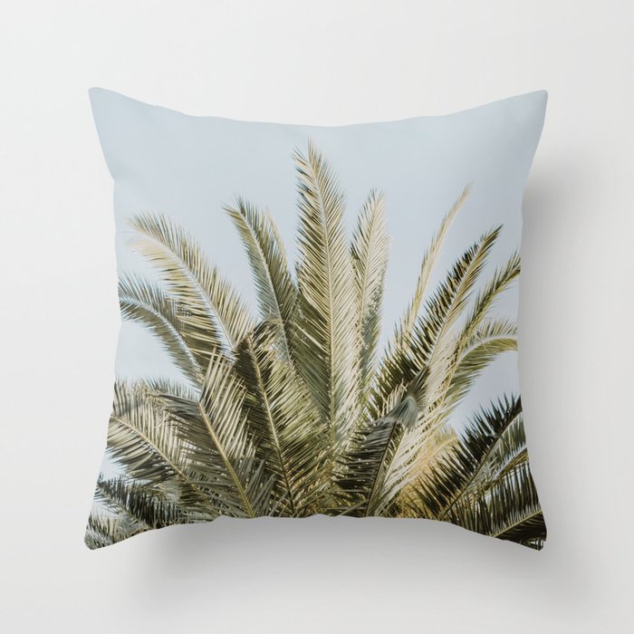 Palm Tree Leafs Photography Throw Pillow Gallery Image 6