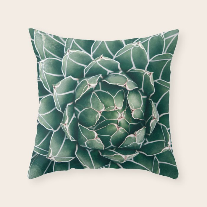 Succulent bloom II Throw Pillow Gallery Image 6