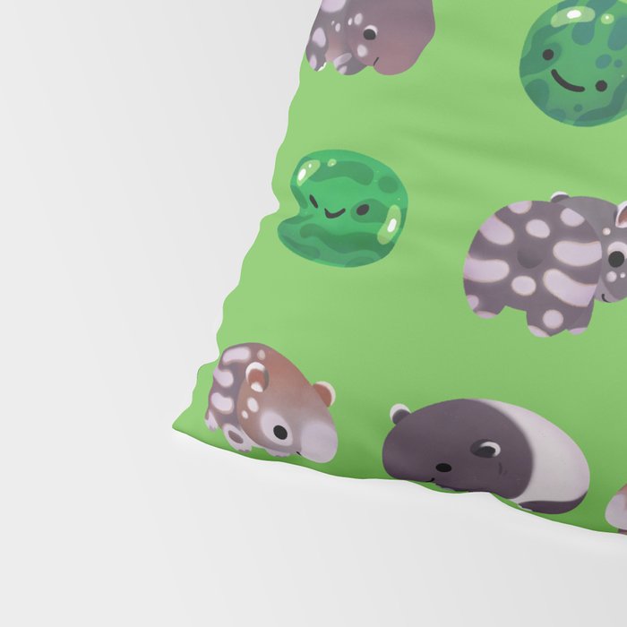 Tapir and baby watermelons Pillow Sham Gallery Image 4