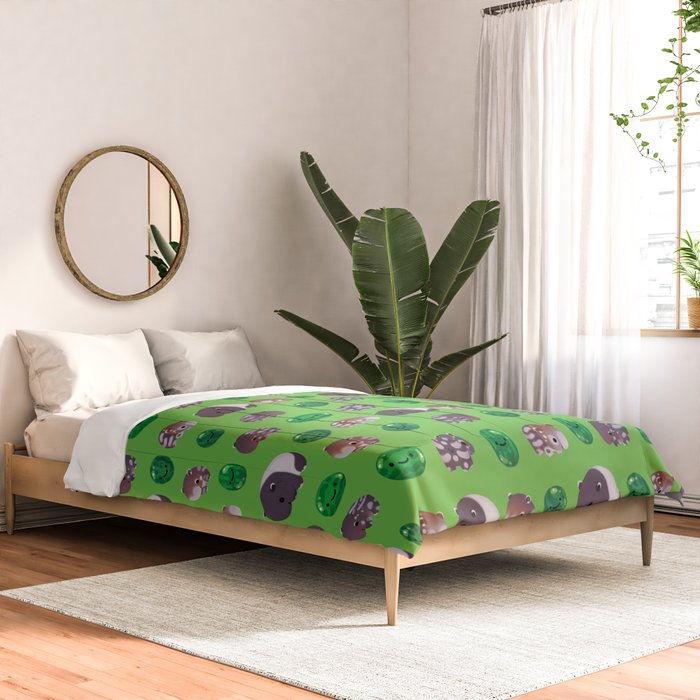 Tapir and baby watermelons Comforter Gallery Image 2