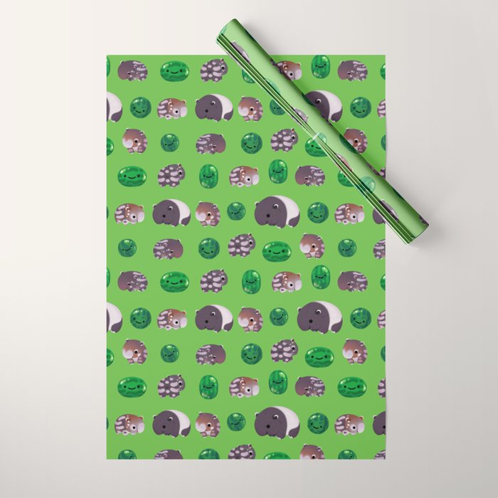 Tapir and baby watermelons Wrapping Paper Gallery Image 1