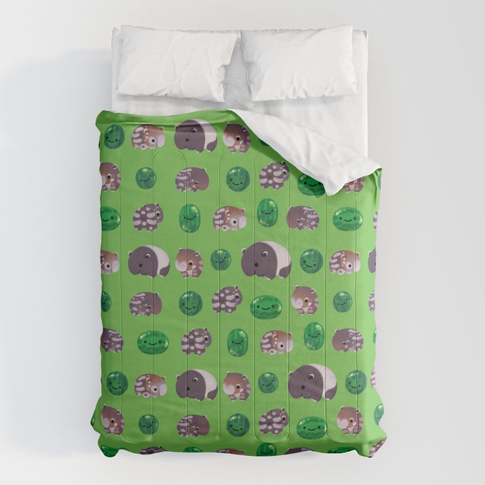 Tapir and baby watermelons Comforter Gallery Image 6