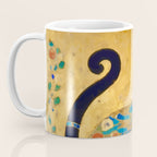 Klimt Cat with Colorful Red and Blue Flowers Coffee Mug Gallery Image 3