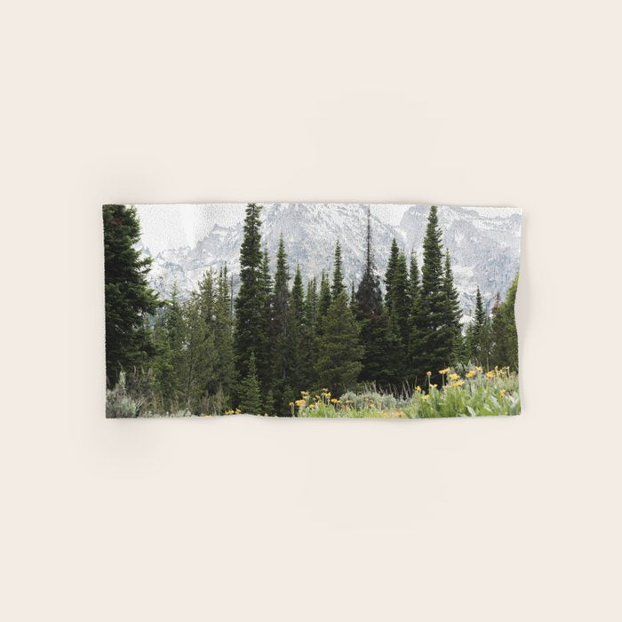 Grand Teton National Park Wildflower Adventure - Wanderlust Mountains Bath Towel Gallery Image 1