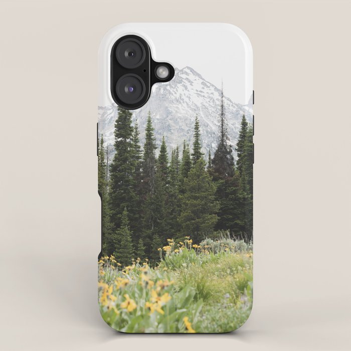 Grand Teton National Park Wildflower Adventure - Wanderlust Mountains iPhone Case Gallery Image 1