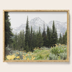Grand Teton National Park Wildflower Adventure - Wanderlust Mountains Serving Tray Gallery Image 1