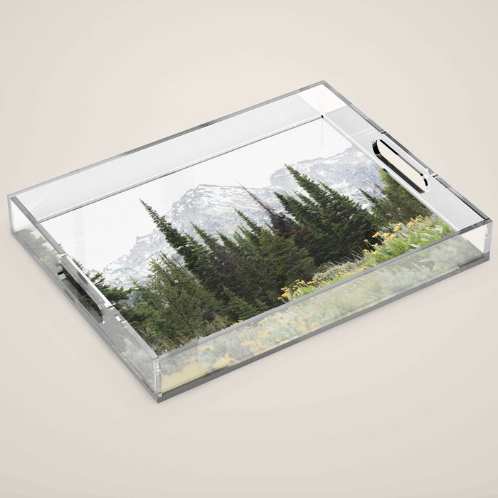 Grand Teton National Park Wildflower Adventure - Wanderlust Mountains Acrylic Tray Gallery Image 1