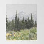 Grand Teton National Park Wildflower Adventure - Wanderlust Mountains Throw Blanket Gallery Image 2
