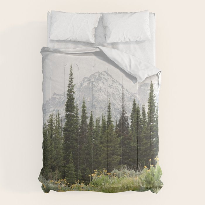 Grand Teton National Park Wildflower Adventure - Wanderlust Mountains Comforter Gallery Image 1