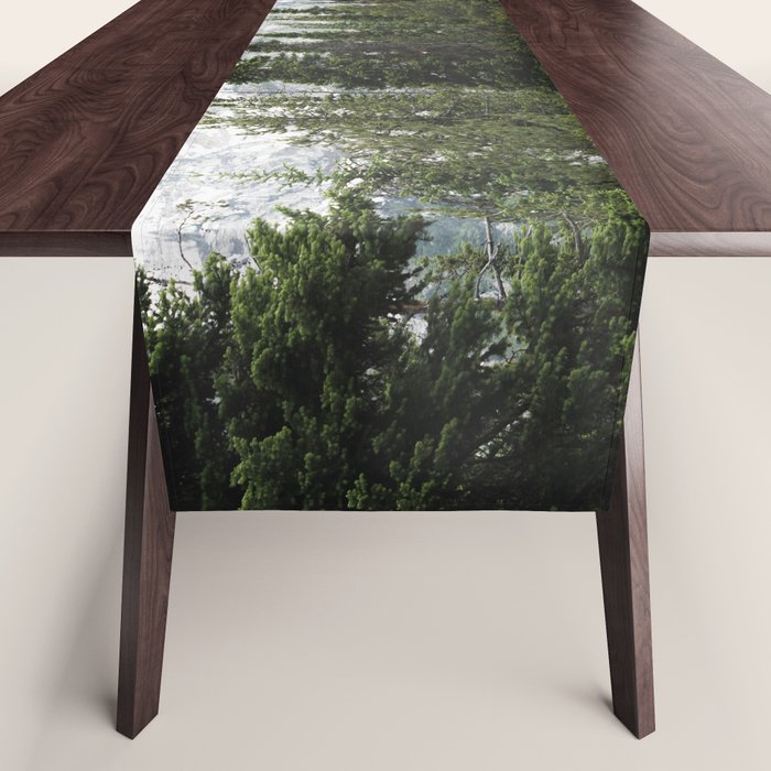 Grand Teton National Park Wildflower Adventure - Wanderlust Mountains Table Runner Gallery Image 1