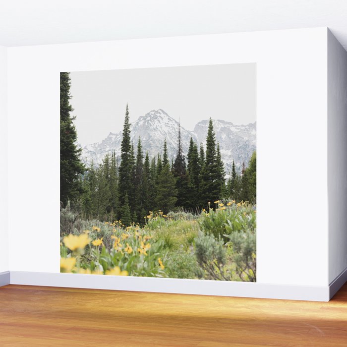 Grand Teton National Park Wildflower Adventure - Wanderlust Mountains Wall Mural Gallery Image 2