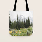 Grand Teton National Park Wildflower Adventure - Wanderlust Mountains Tote Bag Gallery Image 1