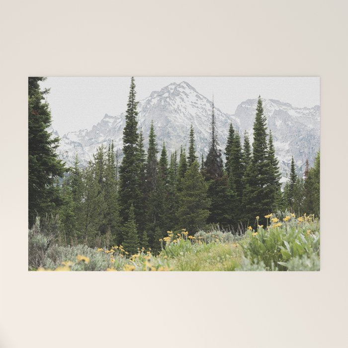 Grand Teton National Park Wildflower Adventure - Wanderlust Mountains Welcome Mat Gallery Image 1