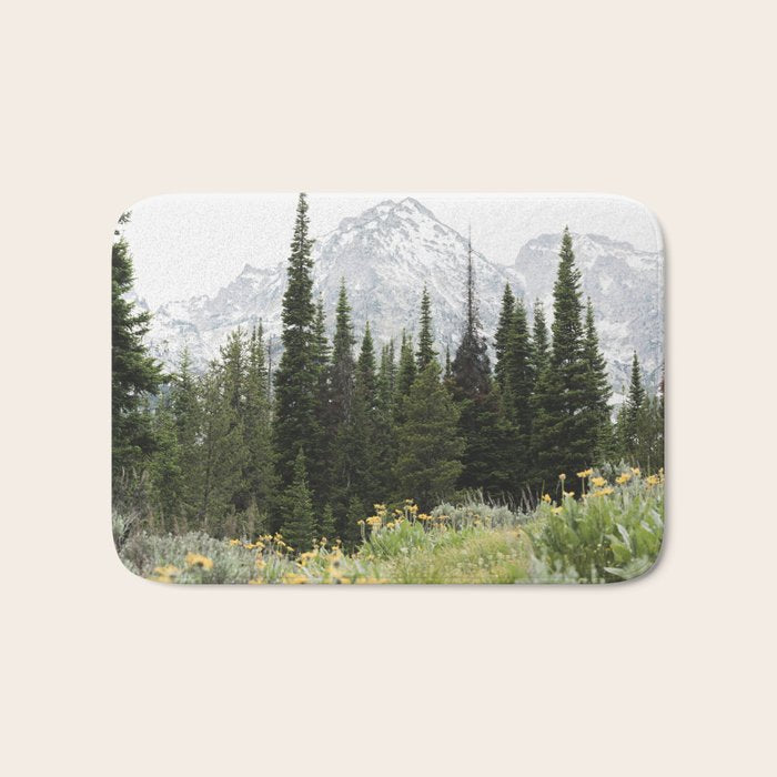 Grand Teton National Park Wildflower Adventure - Wanderlust Mountains Bath Mat Gallery Image 1