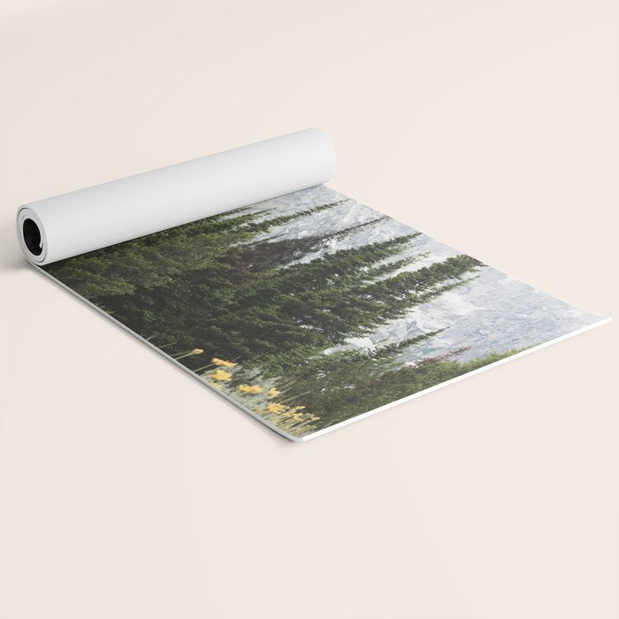 Grand Teton National Park Wildflower Adventure - Wanderlust Mountains Yoga Mat Gallery Image 2