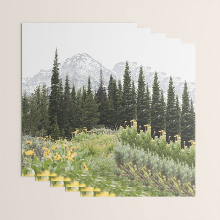 Grand Teton National Park Wildflower Adventure - Wanderlust Mountains Wrapping Paper Gallery Image 3