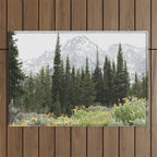 Grand Teton National Park Wildflower Adventure - Wanderlust Mountains Outdoor Rug Gallery Image 1